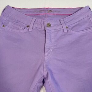 Kate Spade Size 29 Broome Street Lavender Slim Straight Cotton Stretch Jeans USA